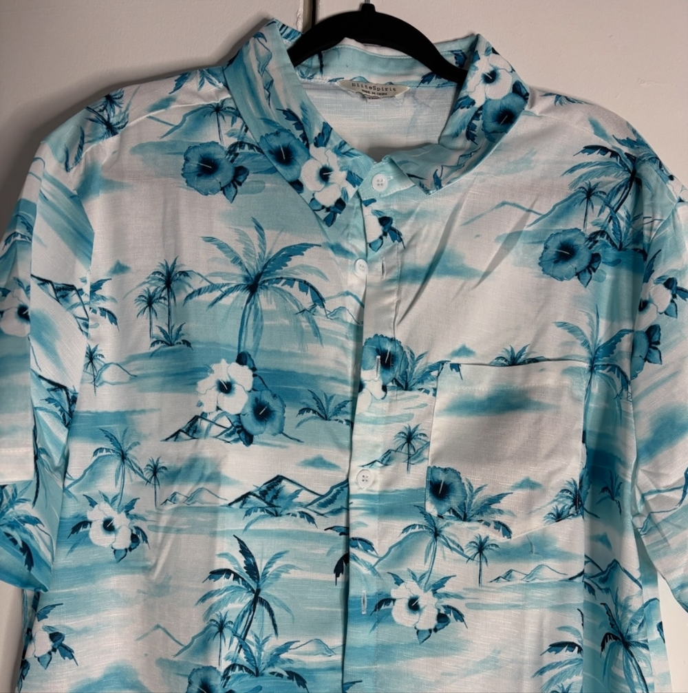 Spirit Blue and White Floral Shirt Khol's